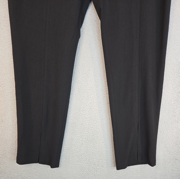 1. State Womens Trousers Sz 14 Black Tapered Front Slit Leg Side Zip Stretch - Picture 4 of 12